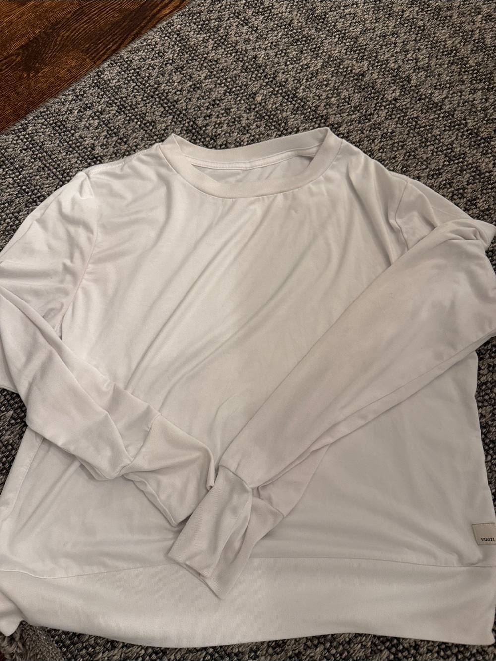 Vuori Long Sleeve Tee in White